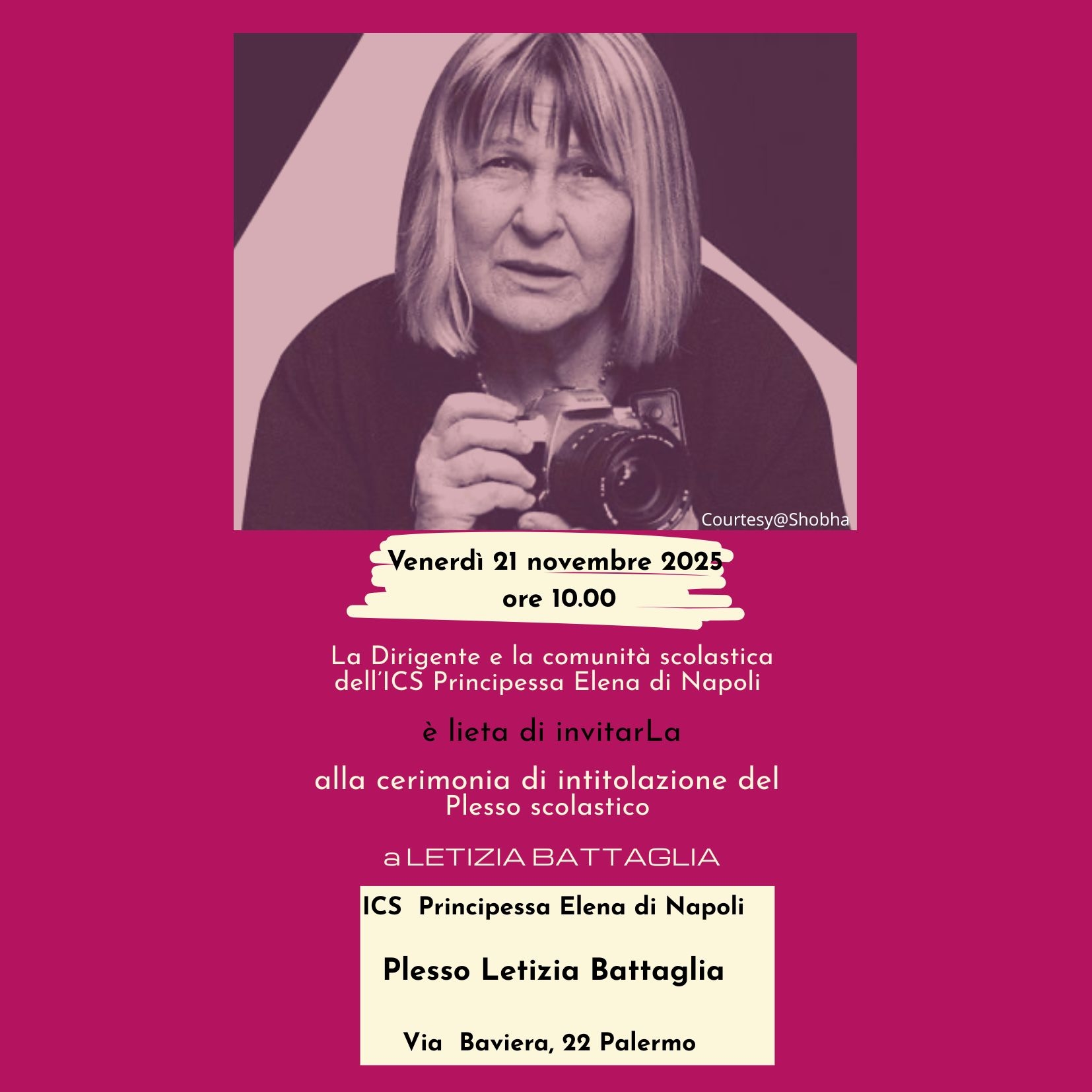Locandina e programma evento battaglia