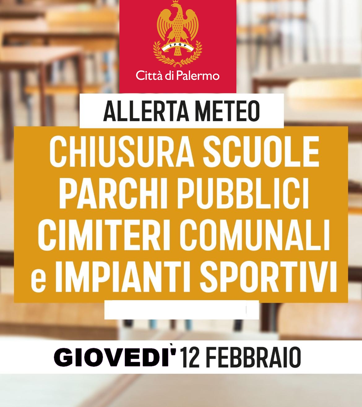 Circ 304  ordinanza sindacale chiusura scuole 12 febbraio 2026
